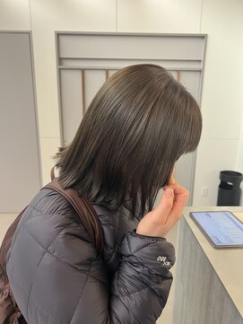 ローレンアオ(LOREN AO) 着物ヘア/大人ガーリー/ダークアッシュ/似合わせカット/栄矢場