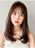 くせ毛風カールワンホンレイヤーナチュラルカール艶感愛され