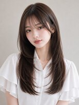 ミツバ(3tuba)&nbsp;レイヤーカット 前髪カット アッシュグレー 髪質改善 ツヤ髪