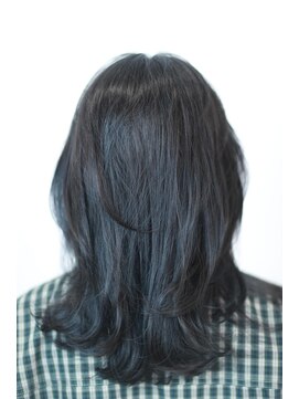 ノンスタイルノンコンセプト 美容室(Nostyle‐Noconcept) ミディアムレイヤーデザイン ブルーブラック