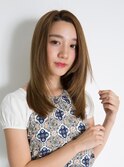 まとまる大人可愛いナチュラルストレートロングヘア