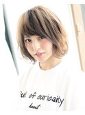 《Agu hair lilou》大人かわいい小顔ゆるふわボブ