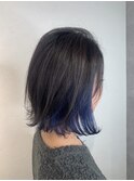 ネイビーインナーカラー_外ハネボブ