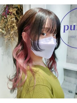 パープル(purple) ピンクイヤリングカラー