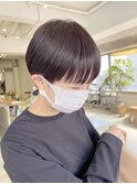 黒髪ショートボブマッシュショートベリーショート丸みショート
