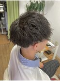 刈り上げマッシュ×ツイストパーマ