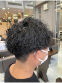 波巻きパーマ