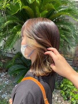 ナカオコアフュール(NAKAO COIFFURE) くびれヘア　インナーカラー　イヤリングカラー　トリートメント