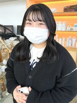 ユラギフロムユイマァル 水島店(YURAGI from YUIMARL) 地毛風ダークカラー×くびれ巻き