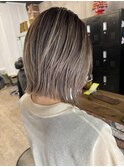 『京都 山科 ルーナ』バレイヤージュ ラベンダーベージュ 草木