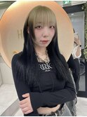 黒×金のルーツカラーでY2Kヘア