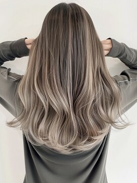 ネックス 表参道本店(nex) デザインカラーレイヤーカットウェットヘアオーリブベージュ