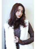 セミロングゆるふわコテ巻き