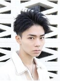 刈り上げショート束感アップバングツーブロックビジネス