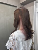 ファビ 渋谷(Fab)&nbsp;くびれヘア/暗めカラー/アプリコットオレンジ/縮毛矯正