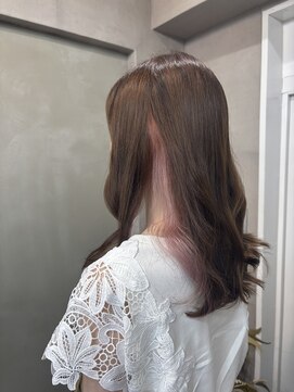 ファビ 渋谷(Fab) くびれヘア/暗めカラー/アプリコットオレンジ/縮毛矯正