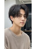 フェザーパーマシャドウパーマダークブラウンニュアンスパーマ