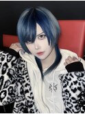 中性ウルフ×ディープブルー/ハイトーン/目白/ケアブリーチ