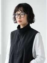 キビト(kibito) 大人ボブパーマ黒髪パーマオン眉パーマニュアンスパーマ20代30代