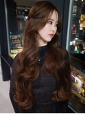 顔周りレイヤーロング韓国ヘアイメチェン_F21439
