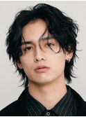 大分メンズパーマルーズパーマシャドウパーマセンターパート緩め