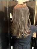 透明感髪質改善ベージュダブルカラーミルクティーグレージュ