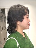 ミディアムウルフ/ウルフパーマ/マッシュウルフ
