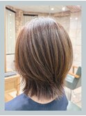 ◆明るめカラーで白髪ぼかし/オリーブベージュ/40代50代60代◆