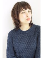 トリッカ 代官山(tricca) シースルーショートバングのナチュラルマッシュウルフ