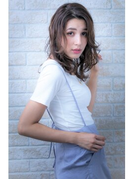 ヘアーアートシフォン 池袋西口店(Hair art chiffon) 厚めバングクラシカルワンレンフェザーロングセンターパート