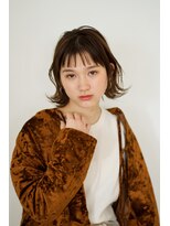 カラル(CARAL)&nbsp;【CARAL】透明感アッシュカラー×ショートバングボブルフ