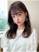 大人可愛い/前髪/ラベンダーカラー/イメチェン/小顔/韓国ヘア
