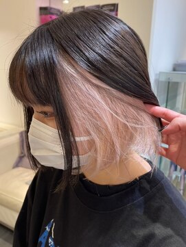 ベレーザ 渋谷(BELEZA) 2393外国人風カラー黒髪インナーカラーこなれヘアバニラベージュ