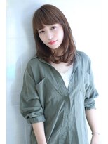 オーロ 緑地公園店(ORO)&nbsp;アッシュブラウンの大人かわいいブランジュ小顔くびれセミディ