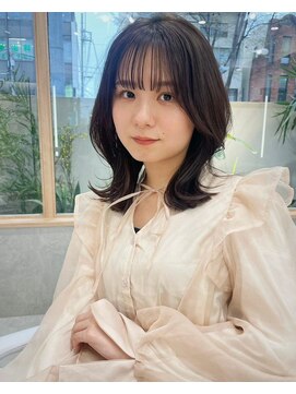 エジョン 幡ヶ谷店(Aejon) シルキーベージュプリカールチョコレートミディアムヘア