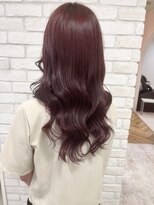 シュガー ヘアアンドネイル 仙台(SUGAR)&nbsp;ブリーチなしダブルカラーチェリーレッドシールエクステ