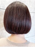 20代30代大人可愛い髪質改善カラーダークブラウン透明感ボブ