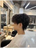スパイラルパーマ　波巻きパーマ　メンズパーマ