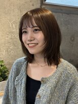 ラボヌールヘアーパルフェ 大宮西口店(La Bonheur hair parfait)&nbsp;たっぷりレイヤーロブ× ベージュ　【松梨】