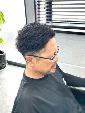 アサヒ 山口小鯖店(ASAHI) ツイストスパイラルパーマ×オールバックスタイル