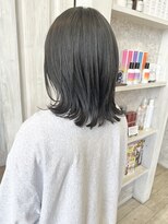 キャアリー(Caary)&nbsp;福山暗髪ダークグレージュ伸ばしかけ外ハネボブ20代30代40代