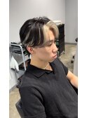 センターパート インナーカラー ブリーチカラー