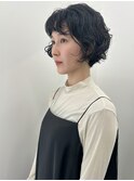 ショートボブ×リッジパーマ