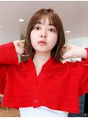 Say.黒髪ボブルフネビージュ小顔ワンレン切りっぱなしボブ表参道