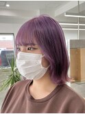 ラベンダーパープル10代20代ハイトーンブリーチカラームラサキ