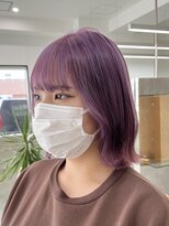 ノートエートル 西金沢(Nought etre)&nbsp;ラベンダーパープル10代20代ハイトーンブリーチカラームラサキ