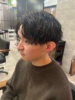 メンズ リコ(MEN'S RICO)&nbsp;センターパート波巻き刈り上げマッシュメンズパーマ【大和】