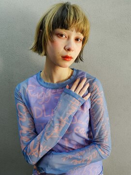 カンナ(Canna) ツートンカラー/ブリーチ/ミニボブ/髪質改善/TOKIO/20代/30代