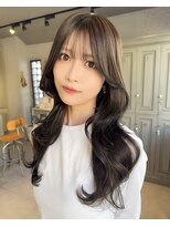 カシュカシュ 表参道(cache cache) 韓国ヘアレイヤーカットハッシュカット顔周りロングレイヤー
