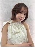 くびれボブ/ピンクブラウン